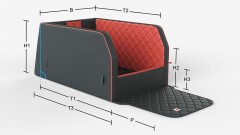 Autohundebett Travelmat® Plus B85 x T100 cm mit Schutzkante auch für Porsche